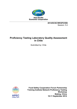 Proficiency Testing Laboratory Quality Assessment in Chile