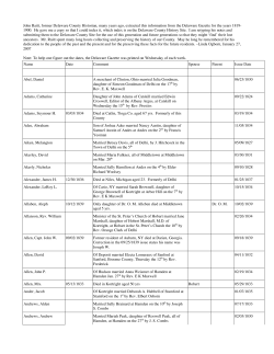 1st Part - 1819-1836 - THE Delaware County NY Genealogy and