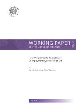 "natural" is the natural rate? Unemployment hysteresis in Iceland
