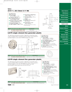 A101 f = 20.13mm 0.11 NA LG-P4 single element line