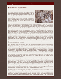 Political Structures in the Synoptic Gospels