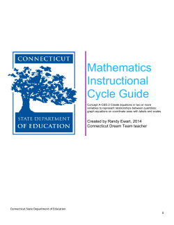 Mathematics Instructional Cycle Guide