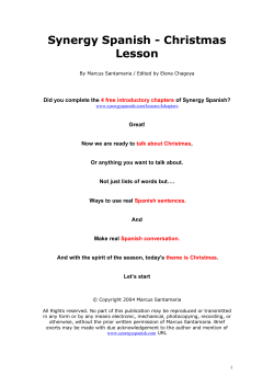 Synergy Spanish - Christmas Lesson