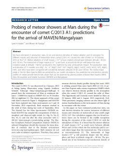 Probing of meteor showers at Mars during the encounter of comet C