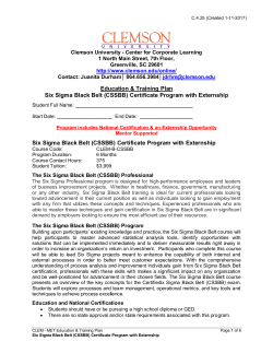 Six Sigma Black Belt (CSSBB) Certificate Program with Externship