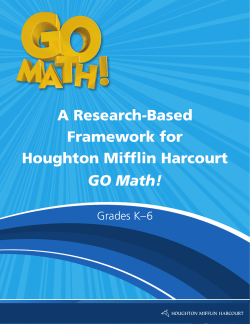 A Research Based Framework for HMH Go Math!