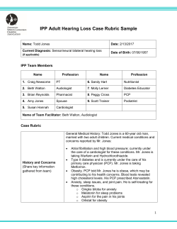 Adult Hearing Loss Case Rubric Sample