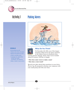 Activity 1 Making Waves