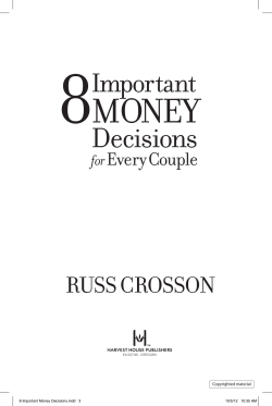 8 Important Money Decisions for Every Couple