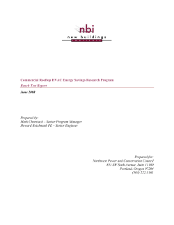 Bench Test Report - New Buildings Institute