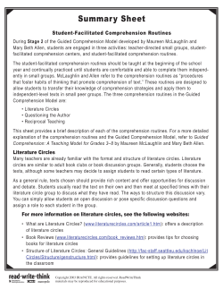 Summary Sheet - ReadWriteThink