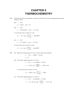 CHAPTER 6 THERMOCHEMISTRY