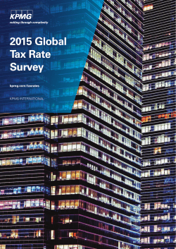 2015 Global Tax Rate Survey