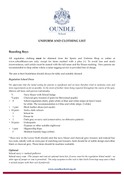 Boarding Boys Clothing List | PDF