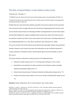 The Role of Inland Waters in the Global Carbon Cycle.