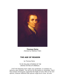 the age of reason