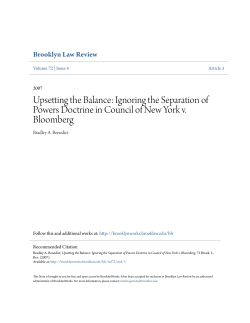 Ignoring the Separation of Powers Doctrine in