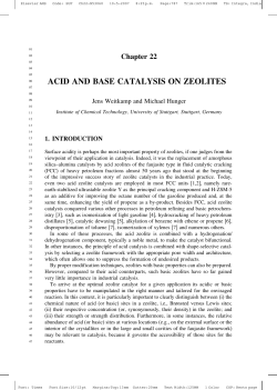 acid and base catalysis on zeolites