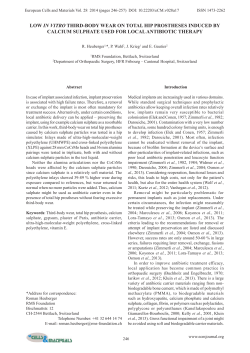 Low in vitro third-body wear on total hip prostheses