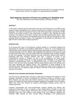 Near-beginner learners of French are reading at a disability level