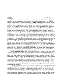 Dinomites February 2017 Dear Parents, January