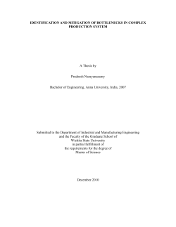 identification and mitigation of bottlenecks