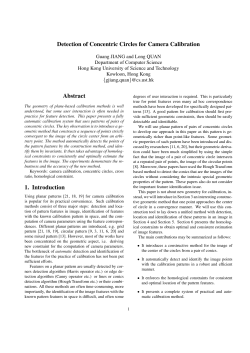 Detection of Concentric Circles for Camera Calibration