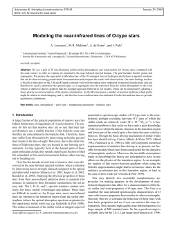 Modeling the near-infrared lines of O