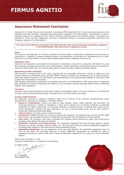 Assurance Statement