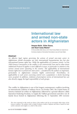 International law and armed non-state actors in
