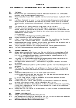 FINA and SSA rules - Stillwater Sports