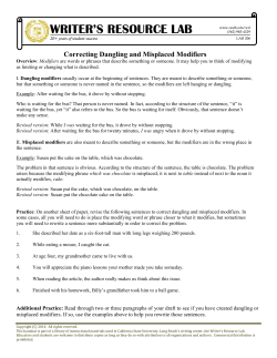 Correcting Dangling and Misplaced Modifiers