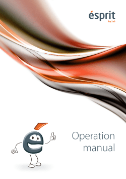 ésprit by 2x3 - Operation manual