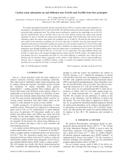 Carbon atom adsorption on and diffusion into Fe(110) and Fe(100