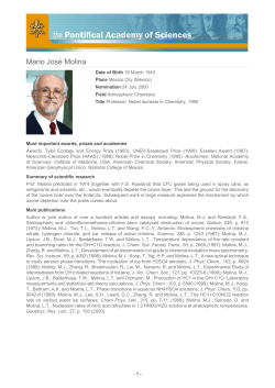 Mario Jos&eacute; Molina - Pontifical Academy of Sciences