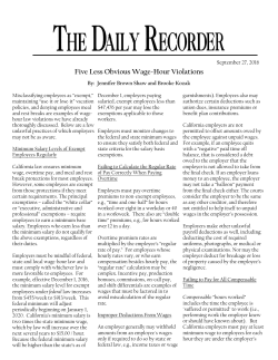 Five Less Obvious Wage-Hour Violations