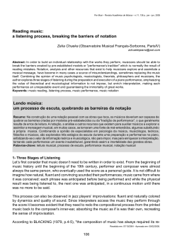 Reading music: a listening process, breaking the barriers of notation