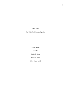 1 Amber Begay Alice Paul Junior Division Research Paper Word