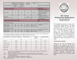 2015 Annual Drinking Water Quality Report