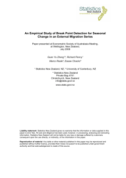 Break Point Detection for Seasonal Change