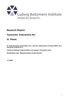 A Taxonomy of "Interactive Art"
