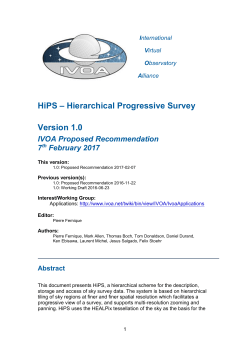 HiPS &ndash; Hierarchical Progressive Survey Version 1.0
