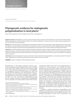 Phylogenetic evidence for cladogenetic polyploidization in land plants