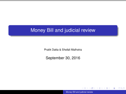 Money Bill and judicial review