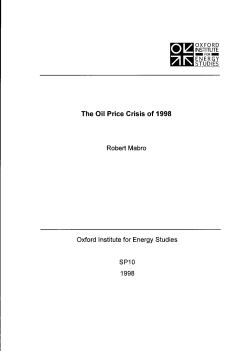 The Oil Price Crisis of 1998 - Oxford Institute for Energy Studies
