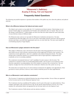 Minnesota`s Judiciary - Minnesota State Bar Association