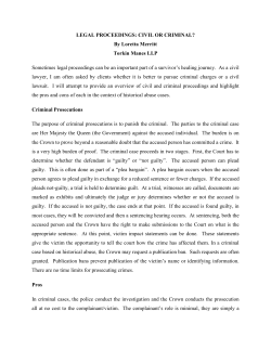 LEGAL PROCEEDINGS: CIVIL OR CRIMINAL?