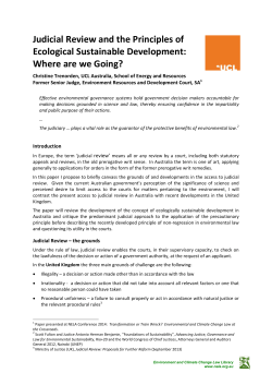 Judicial Review and ESD Principles