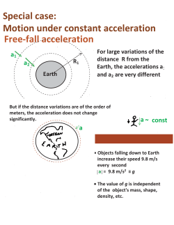 Motion under constant acceleration