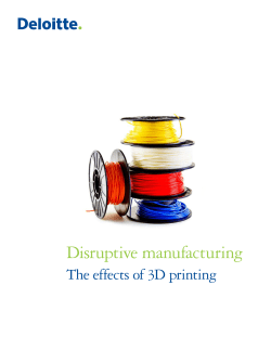Disruptive manufacturing